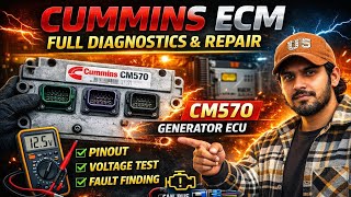 Cummins CM570 ECM Fault Code 418 & 428 Solved 🔧 | Full Diagnostics & Repair | Generator ECU