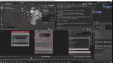 Animation Nodes example - Offset Mesh Polygons Along Normals