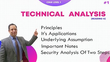 CFA® LEVEL 1 | Technical Analysis Principle And Application | Quantitative Method (lec - 1)