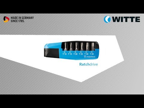 Набор бит РН/ PZ WITTE с трещоткой 7 предметов 25101, видео 1