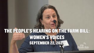 The People’s Hearing on the Farm Bill: Women’s Voices