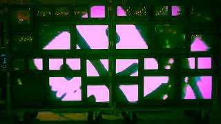 VJ on classic vintage tv videowall