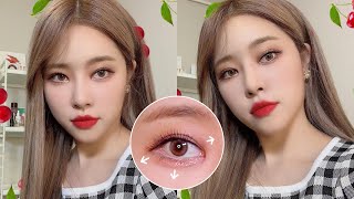 앞트임,윗트임,눈밑트임 성형메이크업(펄버전) feat.아이돌 메이크업