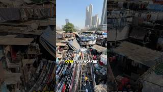 😱 INDIA’s Largest Outdoor Laundry (Dhobi Ghat) 🇮🇳 #india #mumbai #shorts