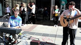 'For The First Time' on Grafton Street with Roe Byrne and Conor Marcus. (The Script) cover.