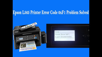 How to fix Printer Error 0xF1 Epson L565 || Epson L656 Printer