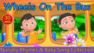 Wheels On The Bus (Extended Mix - 30 Mins!) | Nursery Rhymes and Popular Baby Song