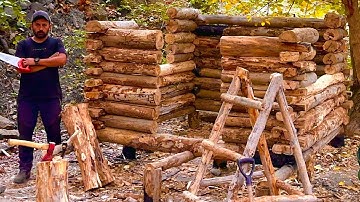 Building a Remote, Off-grid Cabin in The Woods. No one is Here.