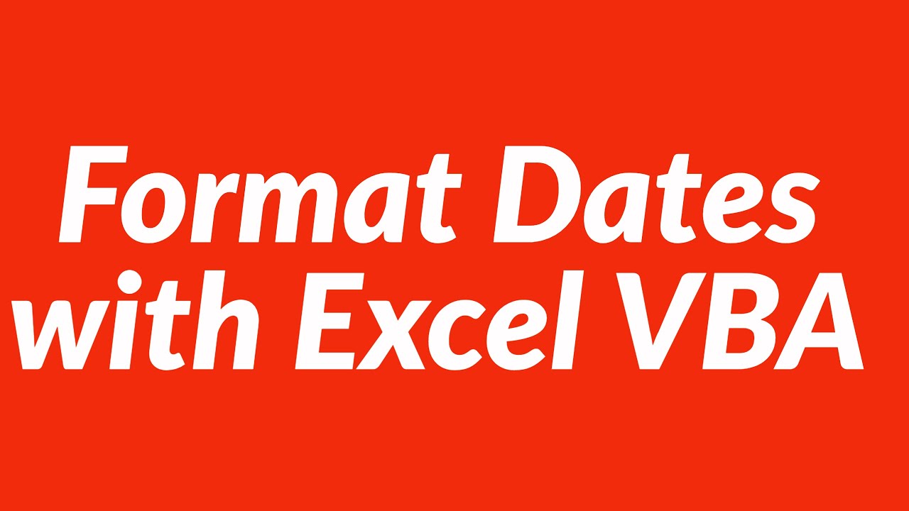 Update Format dates with VBA