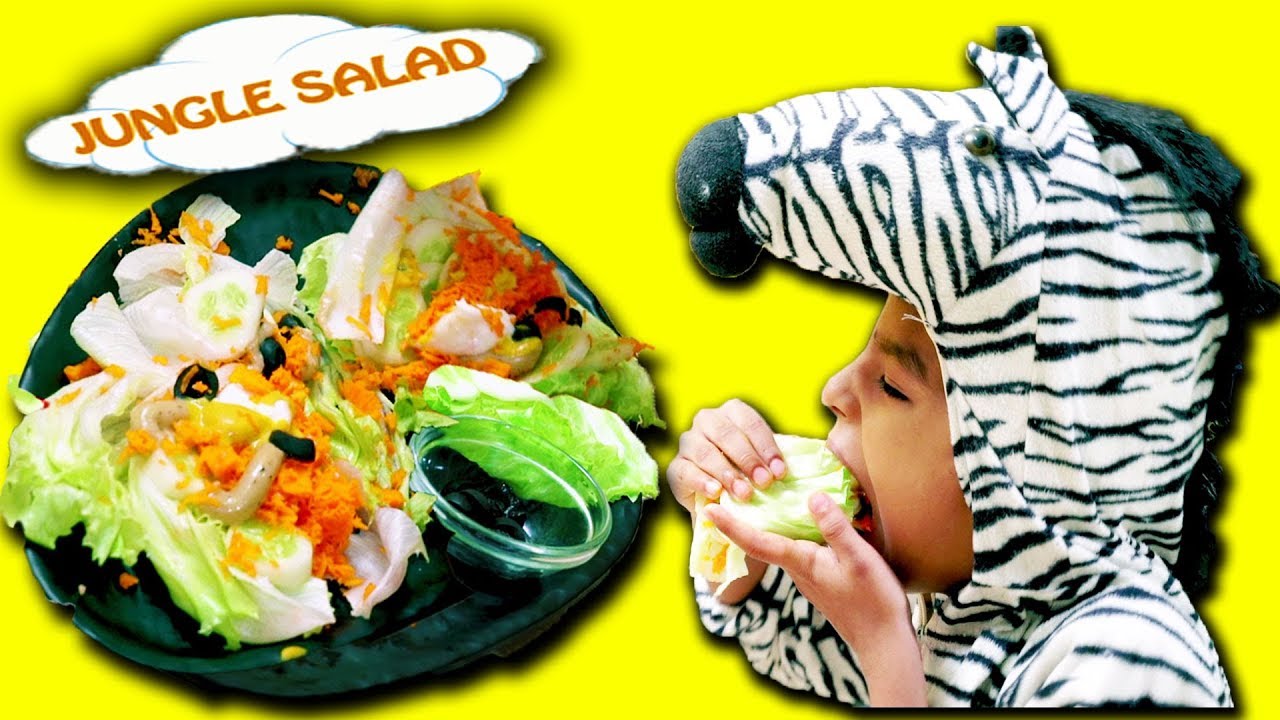 Healthy Vegetable's Jungle Island Salad Recipe for Kids Jumping Nuts