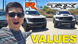 You Won't Believe Ford Raptor R vs Dodge Ram TRX SKYROCKETING Values! *SHOCKING*