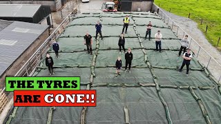 NO MORE DIRTY TYRES!!!  SILAGE PIT COVERING, THE MOST HATED JOB?? WELL NOT ANYMORE
