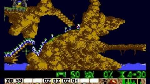 Lemmings Genesis/Mega Drive Walkthrough: Mayhem Level 6