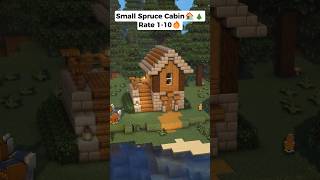 Building a Small Spruce Cabin in Minecraft