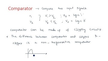 Comparator | PDC |Pulse Digital Circuits | Lec-33
