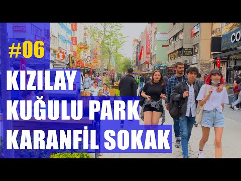 Kızılay | Walking tour in Ankara | Tunalı Hilmi | Karanfil Alley | 4k UHD | #adımladım 12
