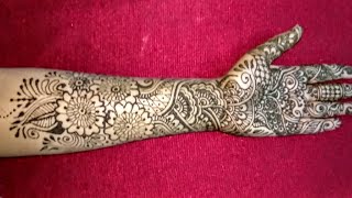 Traditional bridal full hand Mehndi design | Attractive henna mehndi design on hand for any occasion