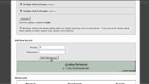 How to add an MX entry in cPanel