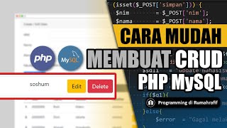 CARA CEPAT MEMBUAT CRUD DENGAN PHP MYSQLI // Bootstrap PHP MySQL