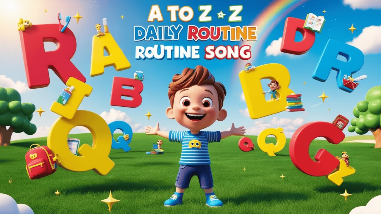 A to Z Daily Routine Song | Kids Song | Kids Learning | Alphabets | # ...
