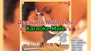 Karaoke Male | Deewana Deewana Main Tera | Hero Hindustani | Kumar Sanu, Sadhana Sargam |