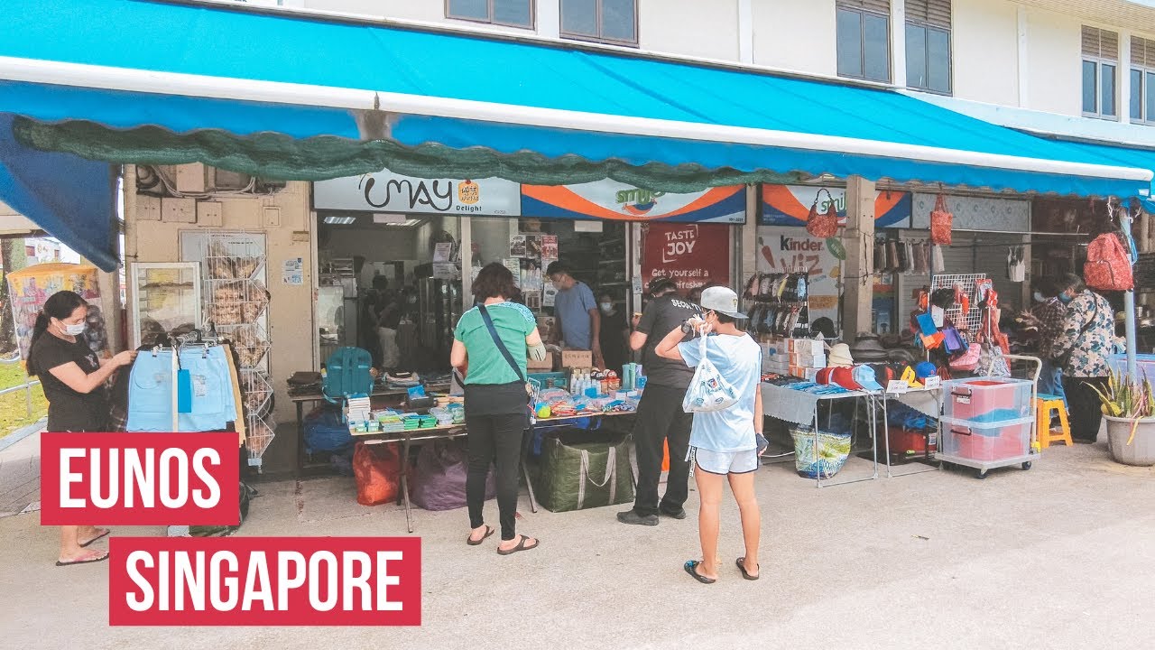 🇸🇬 Walk around Eunos Neighborhood at 12PM Noon | Singapore City Tour - Mar 2022 [4K HDR]