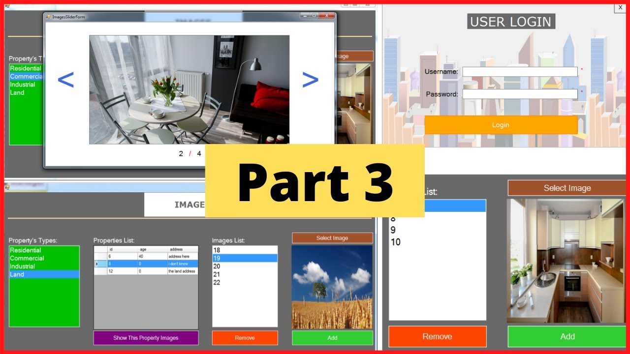 Create a Real Estate Management System Project In C# [ Part 3 ]