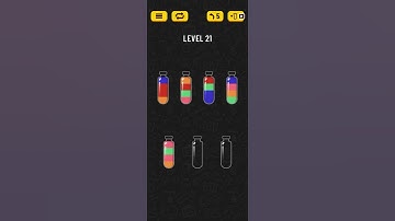 Soda Sort Puzzle Level 21 Walkthrough