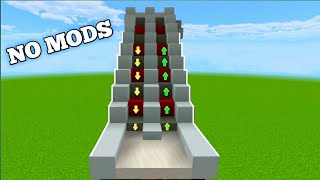 Minecraft: How to Build an Escalator Simple and Efficient tutorial for Bedrock