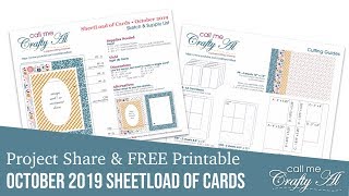 October 2019 SheetLoad of Cards | Debut & FREE Printable