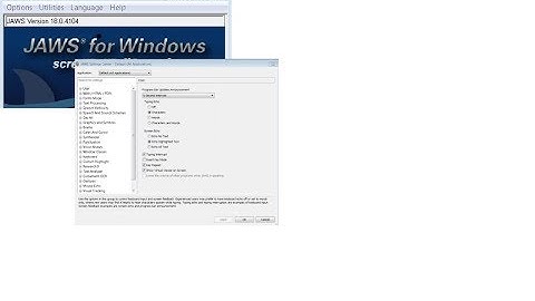 Customising JAWS: Introduction to using the settings centre