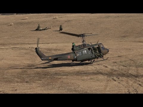 降下訓練始め 2016 UH-1 ハードランディング!?