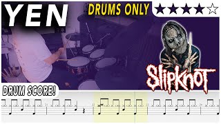 Yen (DRUMS ONLY) - Slipknot | DRUM SCORE Sheet Music | #587 DRUMSCRIBE