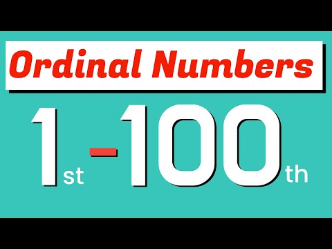 Video: Hvad er ordenstallet på 100?