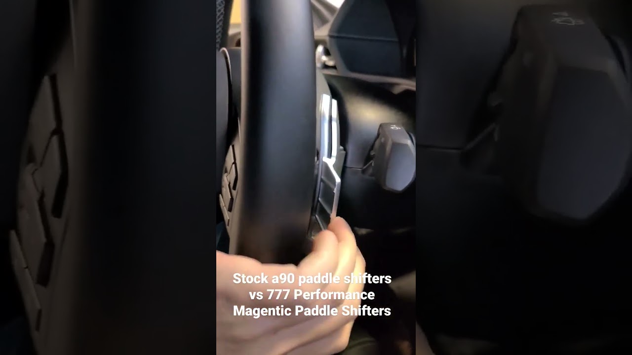 777 Performance Magnetic Paddle Shifters vs stock a90 Supra paddles