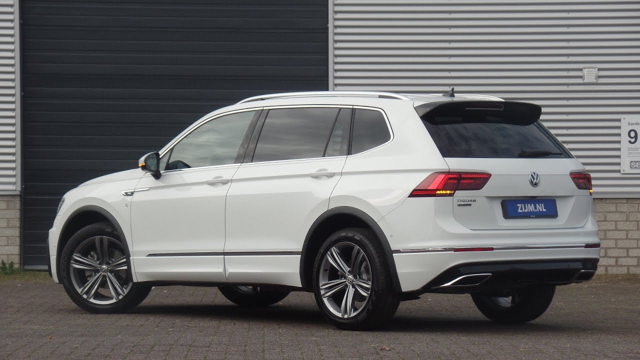 Volkswagen NEW Tiguan Allspace R-line in 4K 2019 Pure white 19 Sebring walk  around & detail inside 