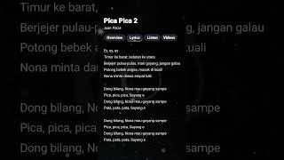 Download Lagu Pica Pica 2 - Juan Reza (Lirik) #picapica2 #juanreza #liriklagu MP3