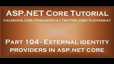 Externe identiteitsproviders in ASP Net Core