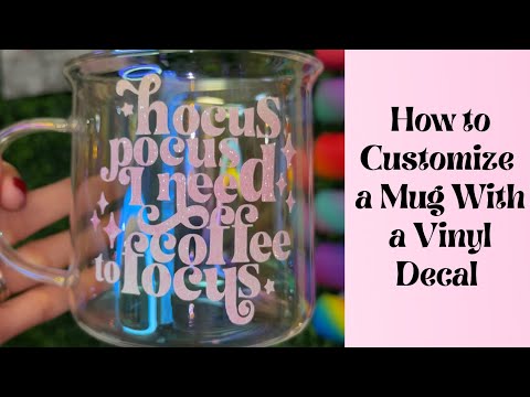 Cricut How to Make and Apply a Vinyl Decal on a Mug 