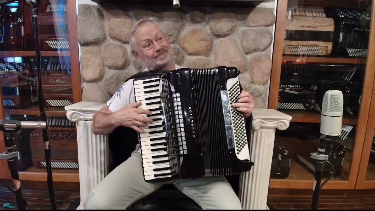 8213 - Black Excelsior Symphony Grand Made in USA Piano Accordion