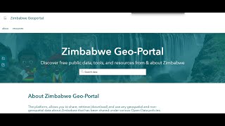 Exploring the Zimbabwe Geoportal screenshot 2