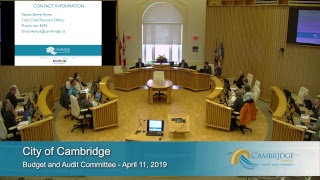 City of Cambridge Budget and Audit Committee - April 11, 2019
