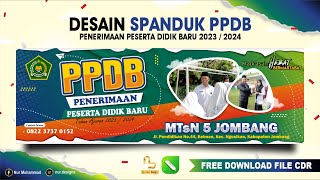 Free CDR - Desain Banner PPDB Penerimaan Peserta Didik Baru #nurdesigns