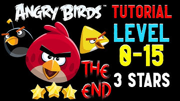 Angry Birds "Tutorial" Level 0-15 Walkthrough 3 Stars (2x Speed)