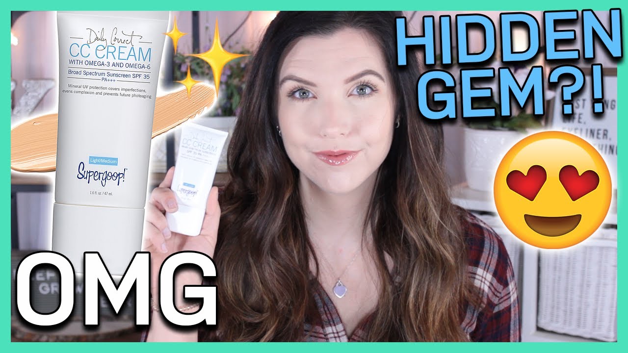 SUPERGOOP! CC CREAM.. GOOD FOR OILY SKIN?! | 12 HOUR WEAR - YouTube