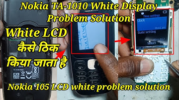 Nokia 105 ta-1010 display white problem jumper solution 100%/Nokia TA-1010 White LCD Problem Solutio