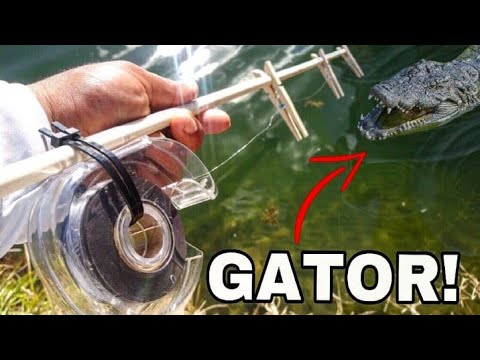 DIY FISHING Rod and Reel Challenge Using Household Supplies!