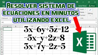 Resolver Sistema de Ecuaciones 3x3 en Excel Modo Fácil | Método 2023| screenshot 1