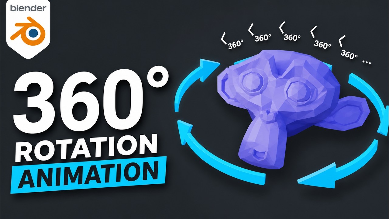 How to make an object Spin 360° in Blender - YouTube