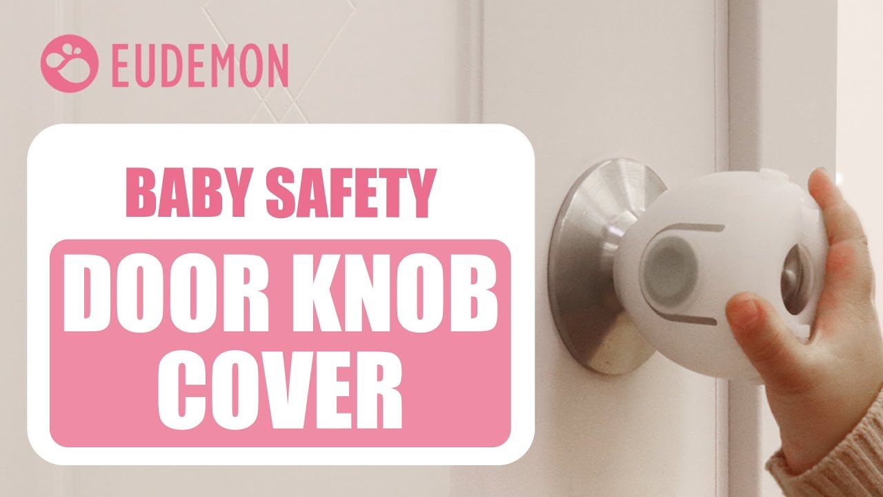 EUDEMON 4 Pack Baby Safety Door Knob Covers Door Knob Locks 